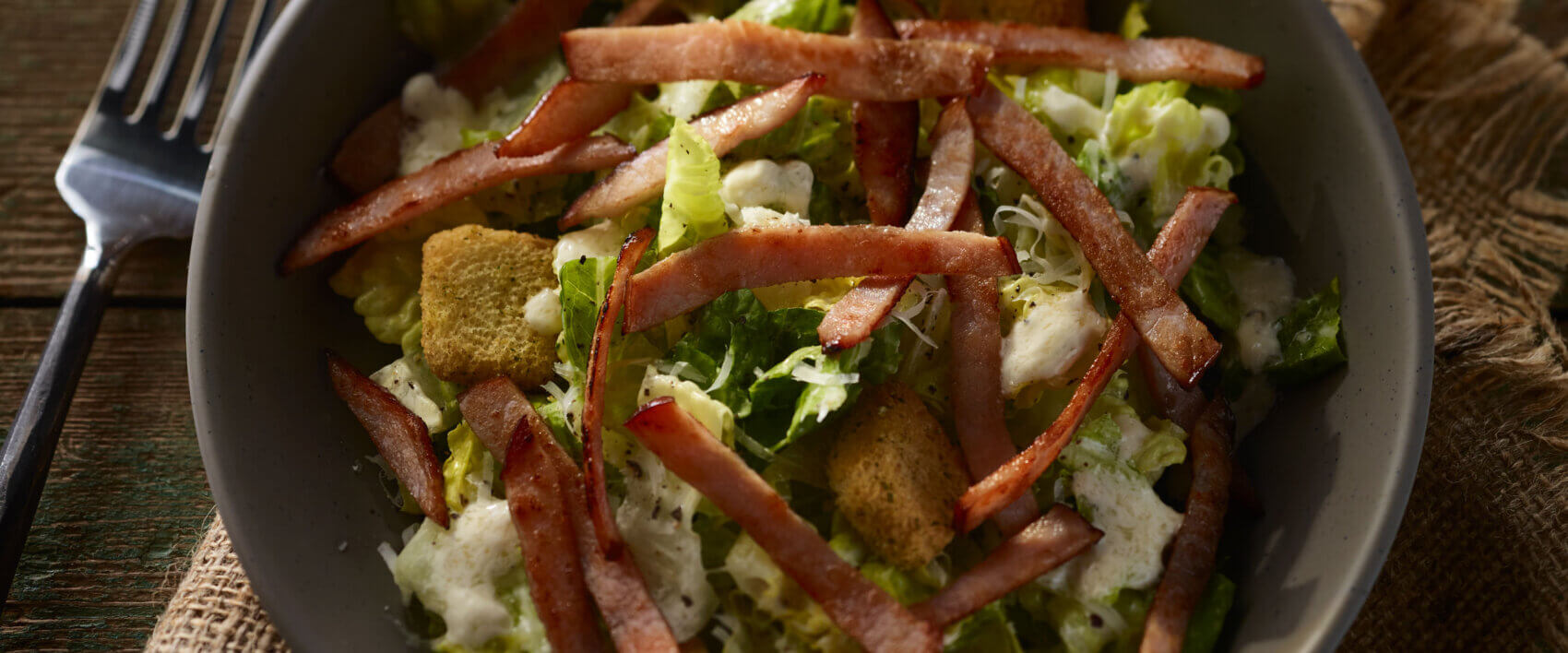Canadian Bacon Caesar Salad Hormel® Black Label® Bacon