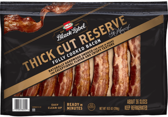 Thick Cut Reserve Fully Cooked Bacon Hormel® Black Label® Bacon