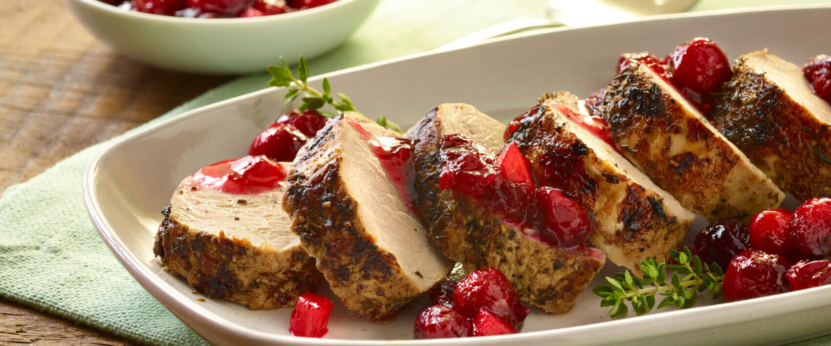 Pork Tenderloin with Cranberry-Pear Chutney - HORMEL® Marinated Meats