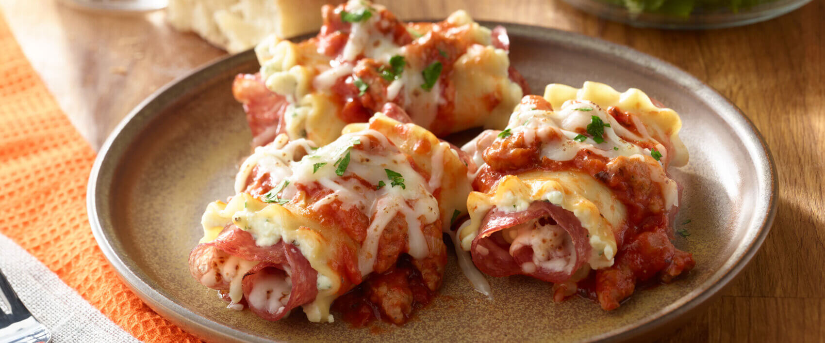 Salami and Sausage Lasagna Rolls HORMEL® NATURAL CHOICE® meats