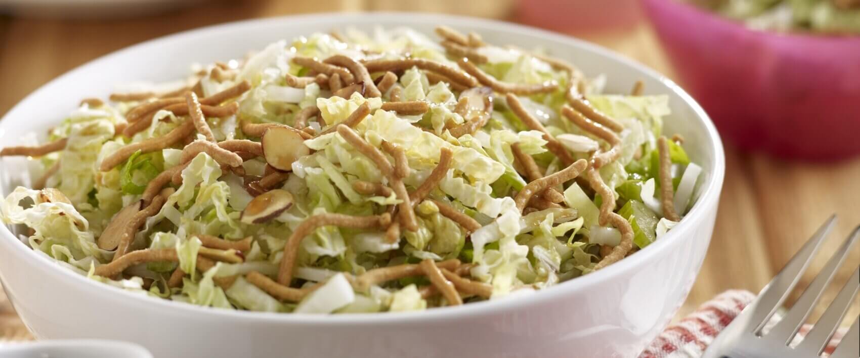 At the Immigrant's Table: shredded Napa cabbage salad